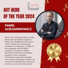 Dr Paweł Aleksandrowicz z tytułem AVT Hero of the Year