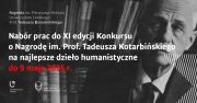XI edycja Konkursu o Nagrodę im. Prof. Tadeusza...