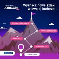 Grafika do informacji na temat festiwalu pracy Jobicon 20-21.10