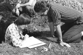 20. Halina Wróbel (Taras). 1977 r., wykopaliska w...