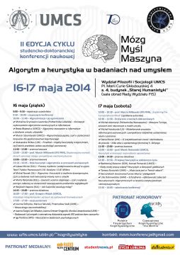II edycja cyklu „Mózg-Myśl-Maszyna” pt. „Algorytm a...