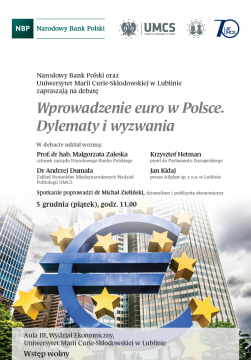 Debata „Wprowadzenie euro w Polsce. Dylematy i wyzwania” 