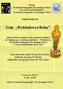 Gala "Wykładowca Roku"