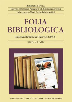 Ukazał się nowy tom "Folia Bibliologica"