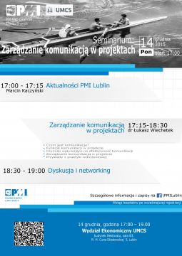 Seminarium: Zarządzanie komunikacją w projektach 