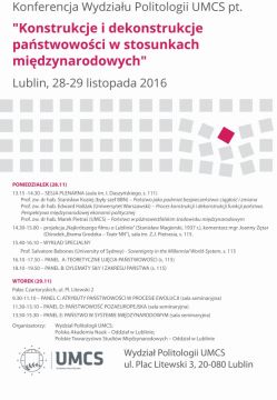 Konferencja: Konstrukcje i dekonstrukcje państwowości