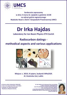 Wykład dr I. Hajdas z Laboratory for Ion Beam Physics ETH...