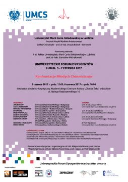 Uniwersyteckie Forum Dyrygentów (5-7 czerwca) - zaproszenie