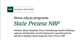 Staże Prezesa NBP