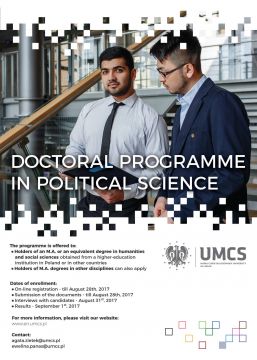 NEW PhD Program in Political Science (in English)
