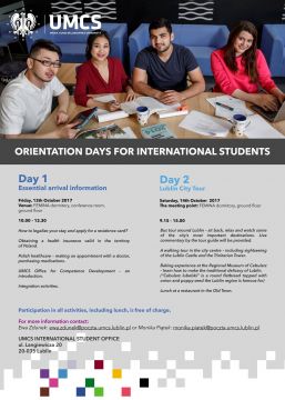 Orientation for International Students 13-14.10.2017