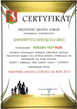 Uniwersytet Dziecięcy UMCS Partnerem Miasta Lublina
