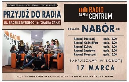 Nabór do Radia Centrum 98,2FM