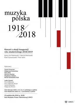 Koncert inaugurujący rok akademicki 2018/2019