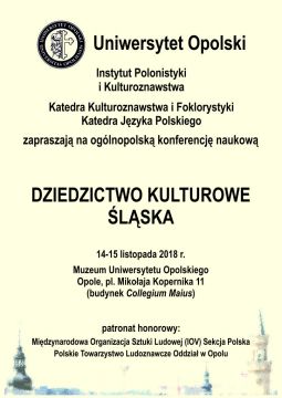 "Dziedzictwo kulturowe Śląska" - konferencja