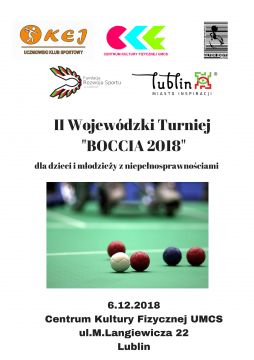 II Wojewódzki Turniej "Boccia 2018" dla dzieci...