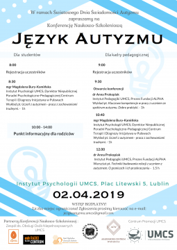 Konferencja "Język Autyzmu" na UMCS
