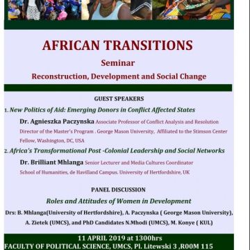 Seminarium: „African Transitions. Reconstruction,...