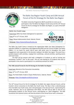 "The Baltic Sea Youth Camp" - zaproszenie dla...
