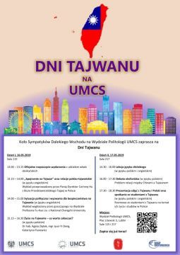 Taiwan Days @UMCS, 16-17.05.2019