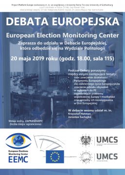 Debata Europejska na Wydziale Politologii UMCS (20.05.)