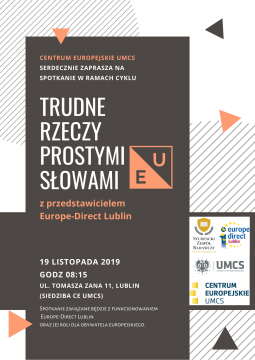 Spotkanie z przedstawicielem Europe-Direct Lublin