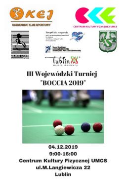 III Wojewódzki Turniej „Boccia 2019”