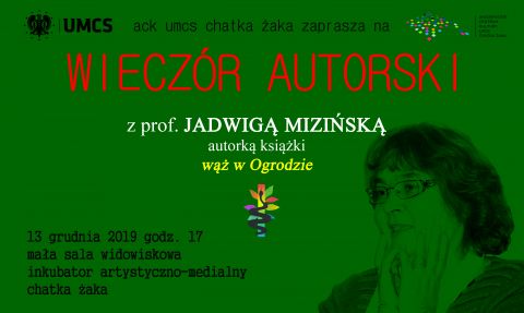 Wieczór autorski z prof. Jadwigą Mizińską