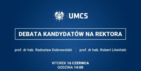 Debata kandydatów na Rektora UMCS – transmisja na żywo