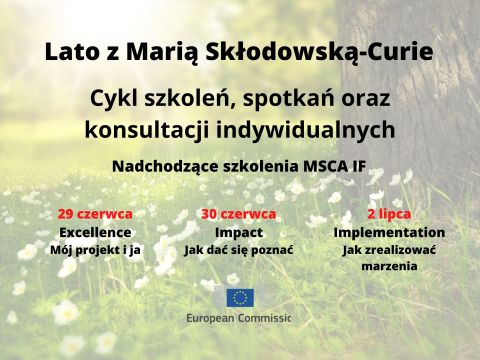 Lato z Marią Skłodowską-Curie: program Horyzont 2020