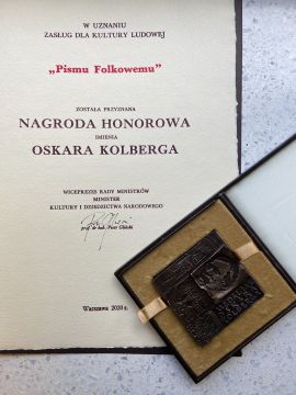 "Pismo Folkowe" odebrało nagrodę Oskara Kolberga!