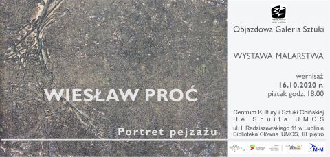 Zaproszenie na wystawę Wiesława Procia „Portret pejzażu”