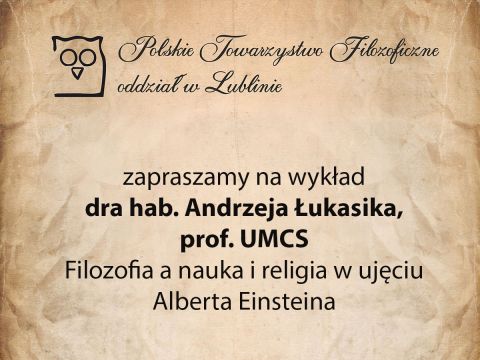 Zapraszamy na referat dra hab. Andrzeja Łukasika, prof....