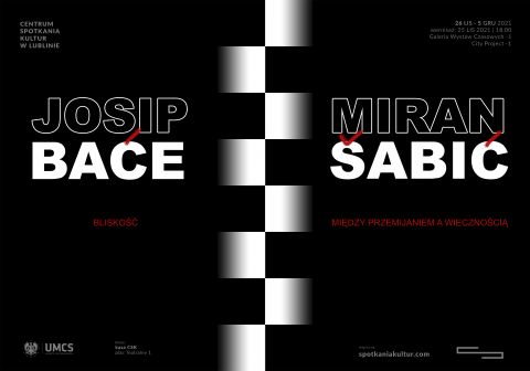 Invitation to exhibitions by Josip Baće and Miran Śabić