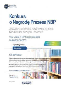 Konkurs o Nagrodę Prezesa NBP za wybitne publikacje...