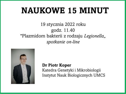 Naukowe 15 minut: dr Piotr Koper