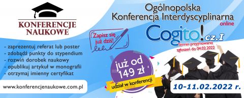 Zaproszenie na konferencje interdyscyplinarne on-line