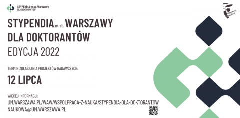 IV Edycja Stypendiów m.st. Warszawy dla doktorantów. 