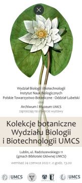 Kolekcje botaniczne Wydziału Biologii i Biotechnologii...