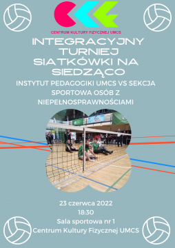 Integracyjny turniej w siatkówkę na siedząco - CKF UMCS