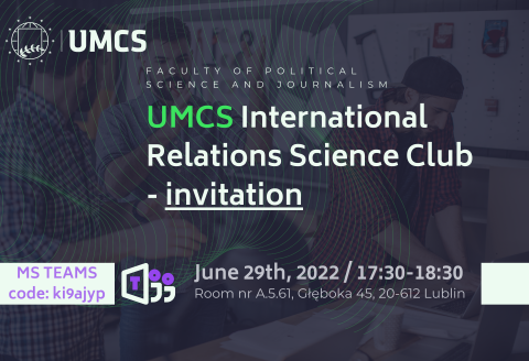 UMCS International Relations Science Club - invitation