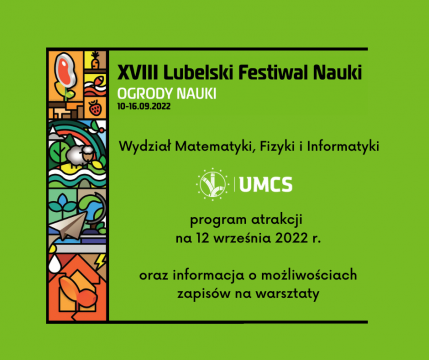 Lubelski Festiwal Nauki - program Wydziału Matematyki,...
