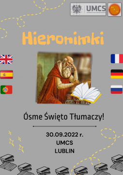 Hieronimki - Ósme Święto Tłumaczy (zaproszenie)