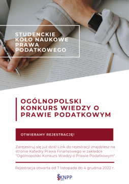 Patroni Ogólnopolskiego Konkursu Wiedzy o Prawie Podatkowym