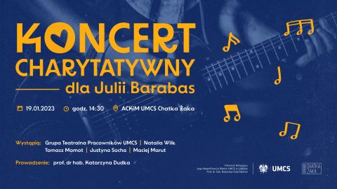 Zapraszamy na koncert charytatywny dla Julii Barabas!