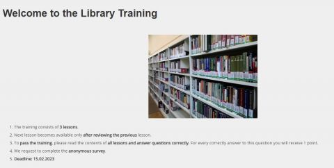 Library Training for non-Polish speaking students