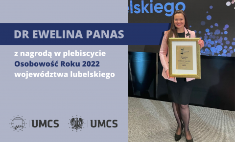 Dr Ewelina Panas z nagrodą w plebiscycie Osobowość Roku 2022