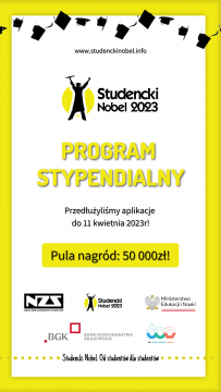 Program Stypendialny Studencki Nobel 2023