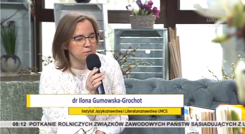 Dr Ilona Gumowska-Grochot w TVP 3 Lublin