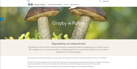 Aplikacja Grzyby w Polsce